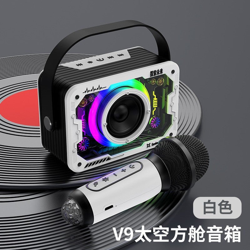 New Model Karaoke Bluetooth Speaker For Home Use, Wireless Ktv Colorful Speaker With Microphone For Outdoor Singing - Image 1